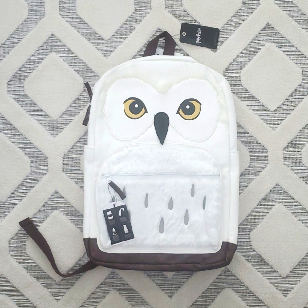 Harry Potter Hedwig White Owl Backpack, Faux Leather & Fur